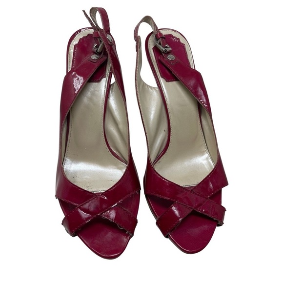 Dior Pink Patent Extreme Slingback Sandals sz 38 - Picture 2 of 10